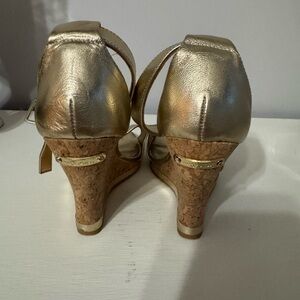 Gold Wedge Sandals good condition.